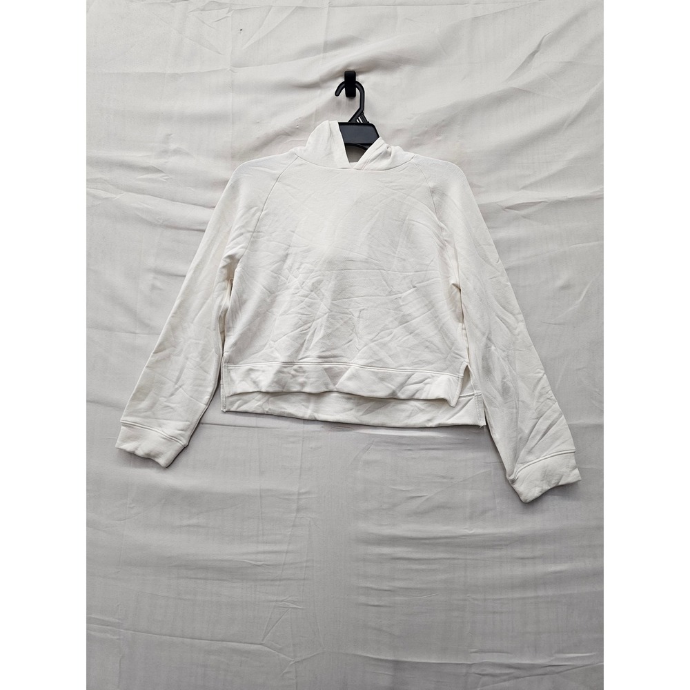 All in Motion Girls Cropped Pullover Hoodie Cream Modal Blend Size XL